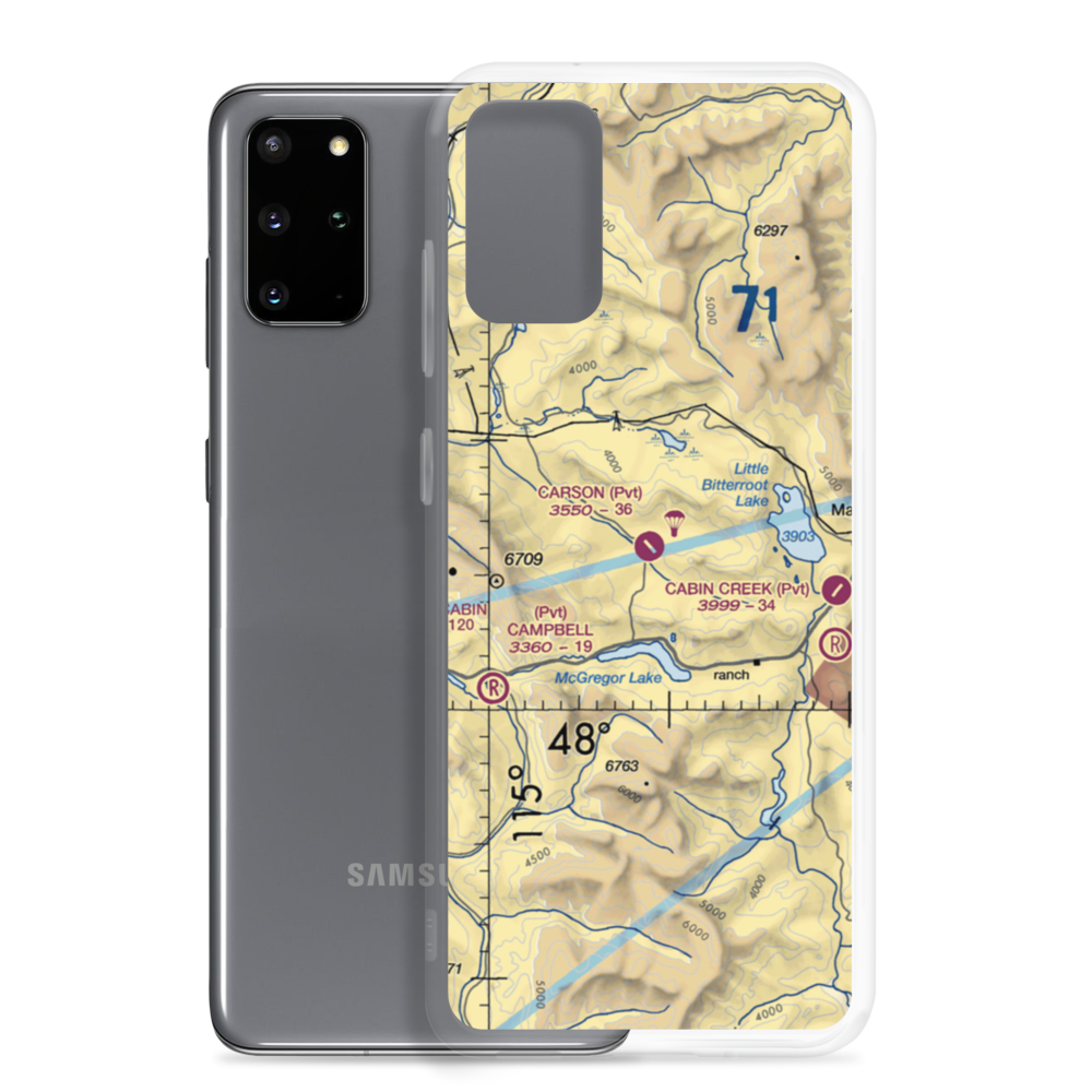 Carson Field (MT53) VFR Sectional Samsung Case Samsung Galaxy S20 Plus model shown
