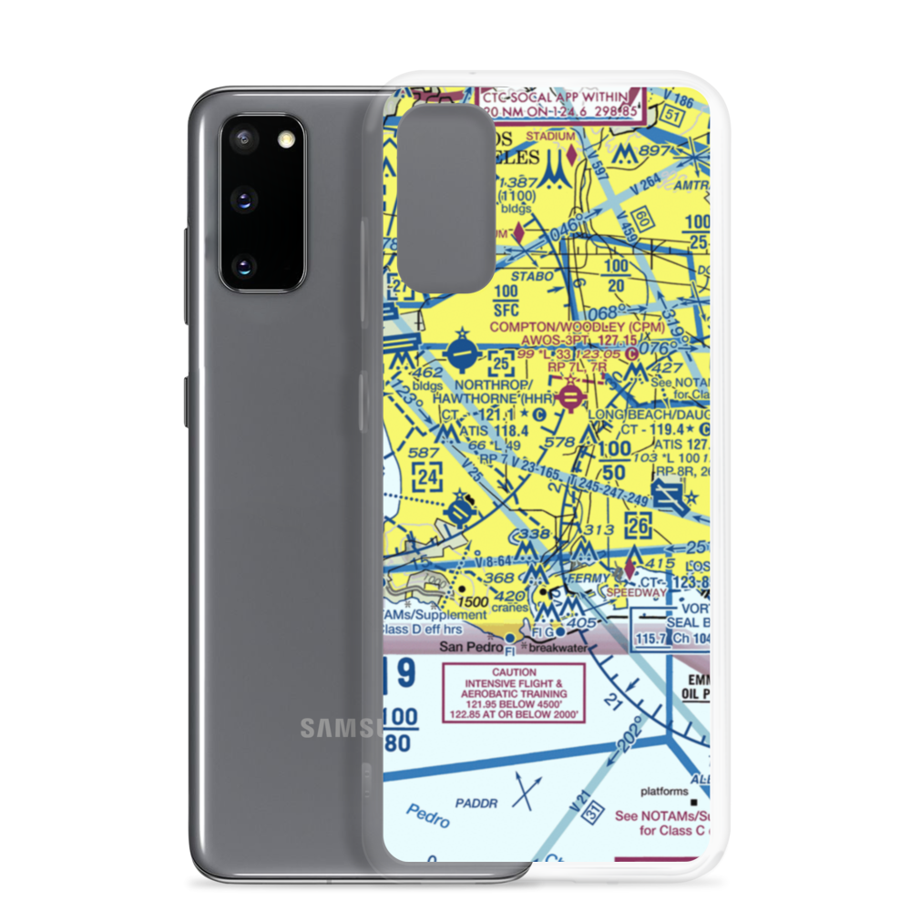 Carson Sheriff Station Heliport (7L1) VFR Sectional Samsung Case Samsung Galaxy S20 model shown
