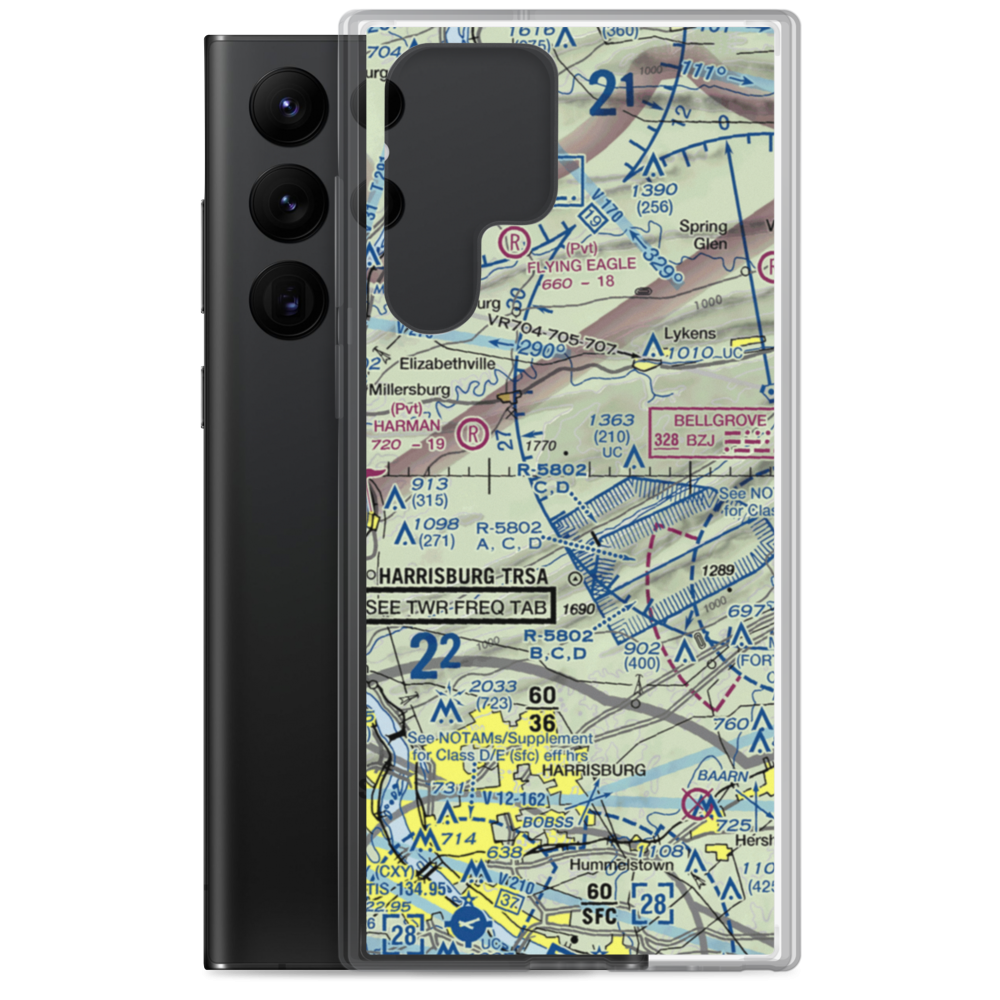 Carsonville Airport (0PS3) VFR Sectional Samsung Case Samsung Galaxy S22 Ultra model shown