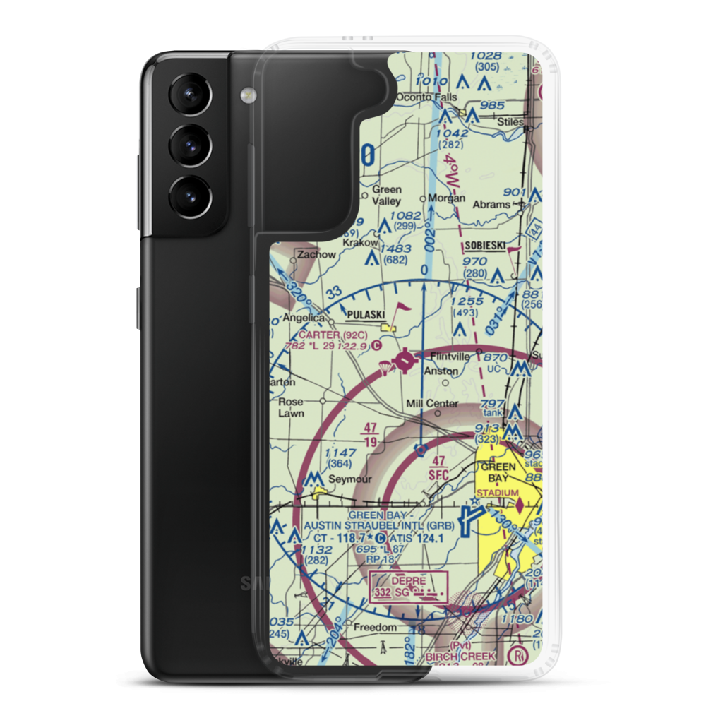 Carter Airport (92C) VFR Sectional Samsung Case Samsung Galaxy S21 Plus model shown