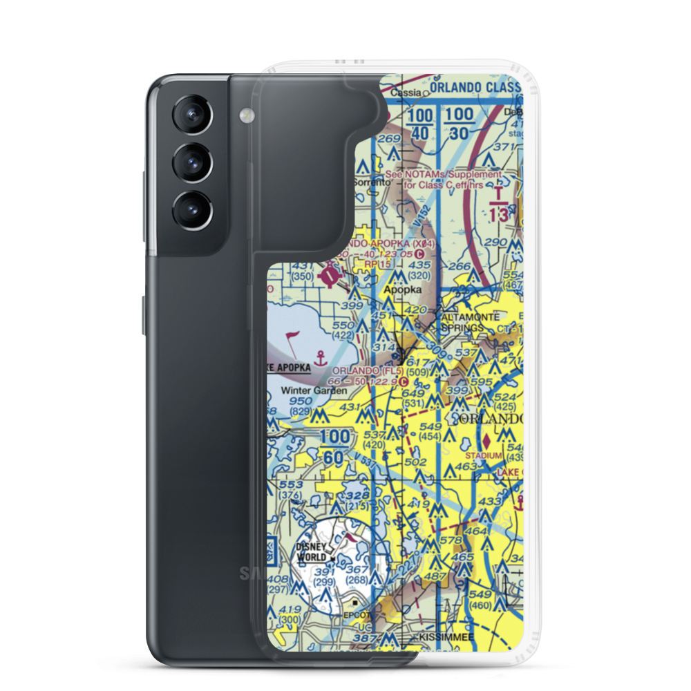 Carter Airport (FL57) VFR Sectional Samsung Case Samsung Galaxy S21 model shown