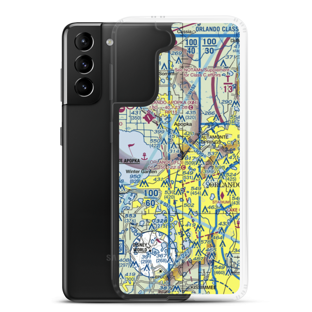 Carter Airport (FL57) VFR Sectional Samsung Case Samsung Galaxy S21 Plus model shown