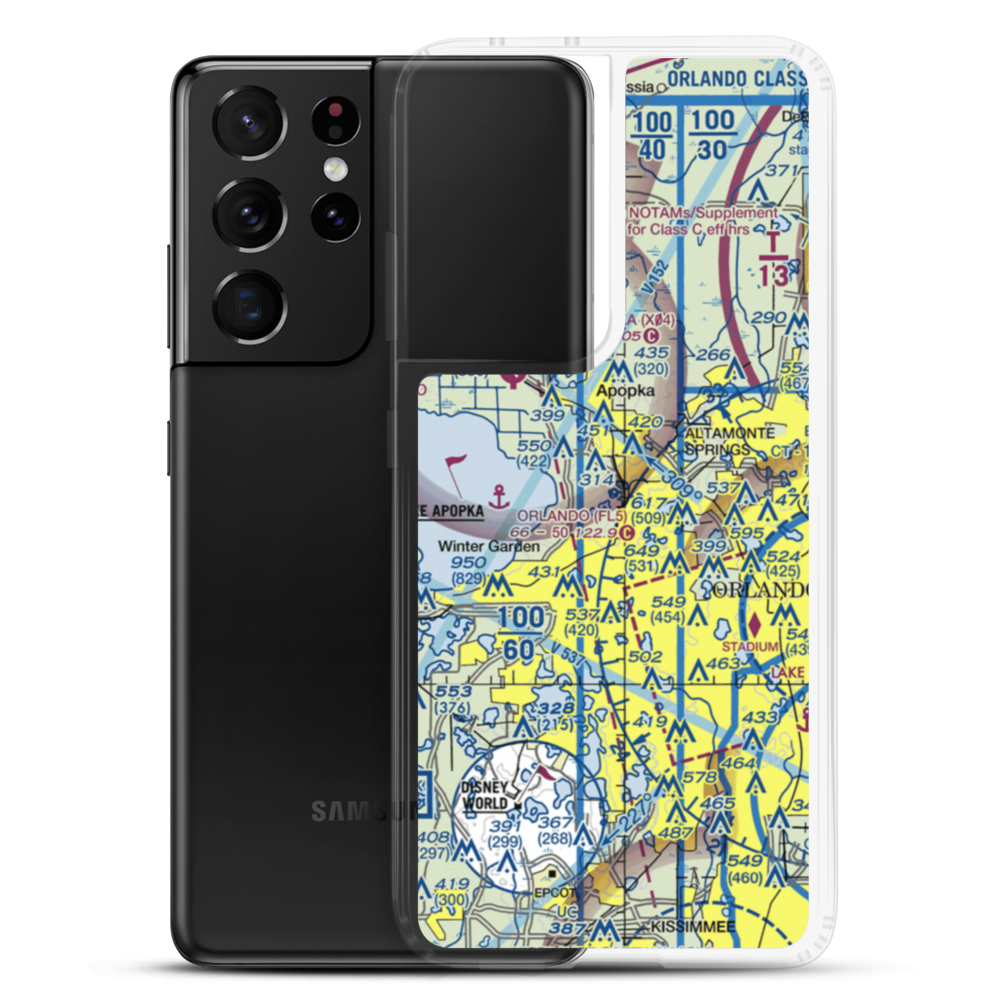 Carter Airport (FL57) VFR Sectional Samsung Case Samsung Galaxy S21 Ultra model shown