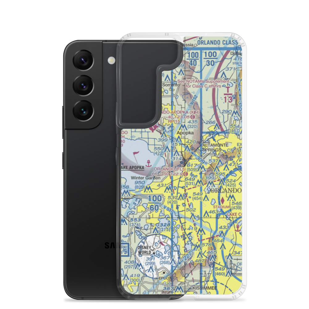 Carter Airport (FL57) VFR Sectional Samsung Case Samsung Galaxy S22 model shown