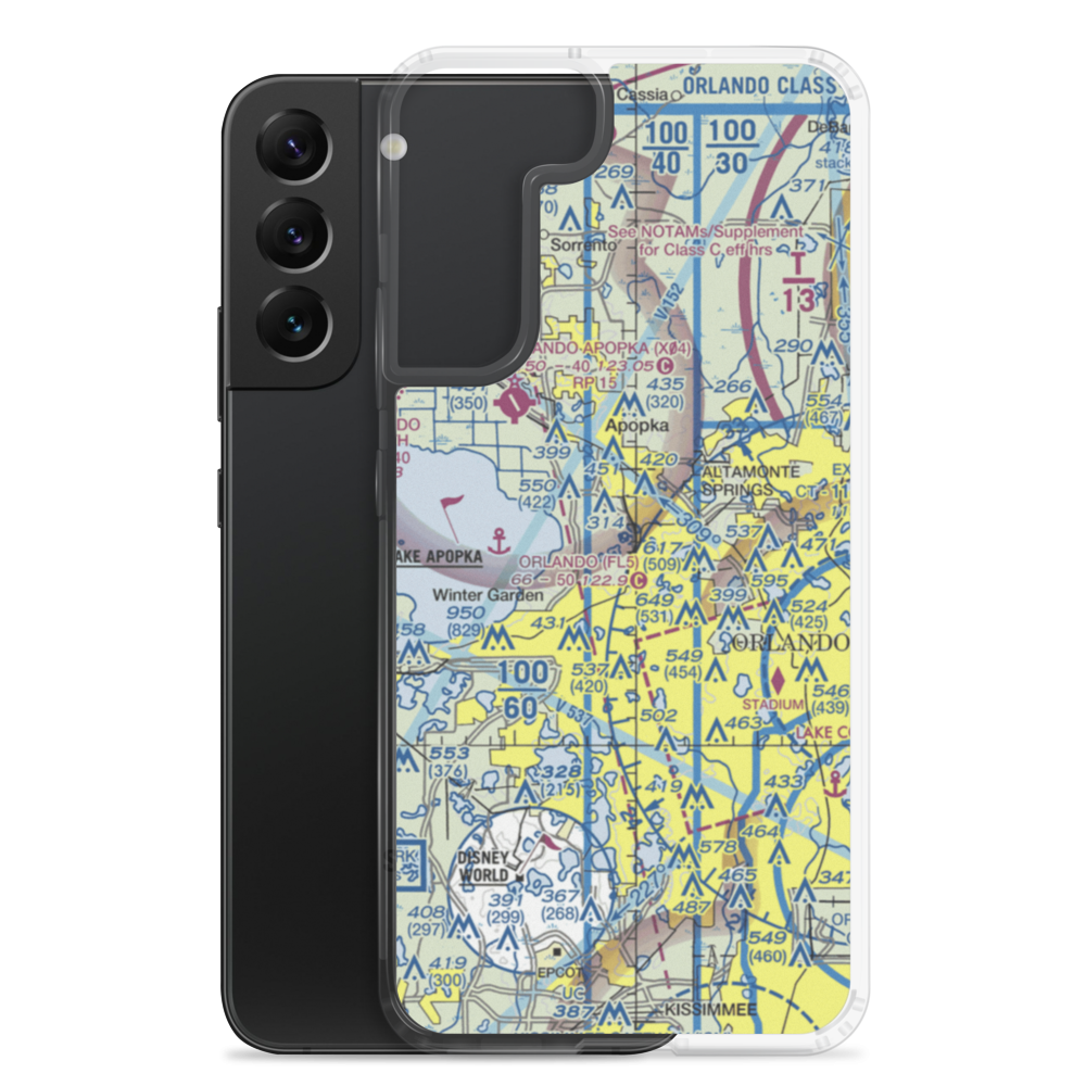 Carter Airport (FL57) VFR Sectional Samsung Case Samsung Galaxy S22 Plus model shown