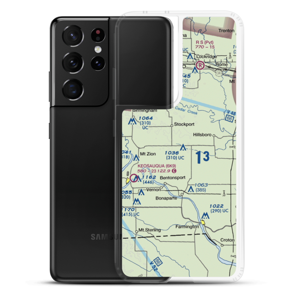 Carter Field (IA26) VFR Sectional Samsung Case Samsung Galaxy S21 Ultra model shown