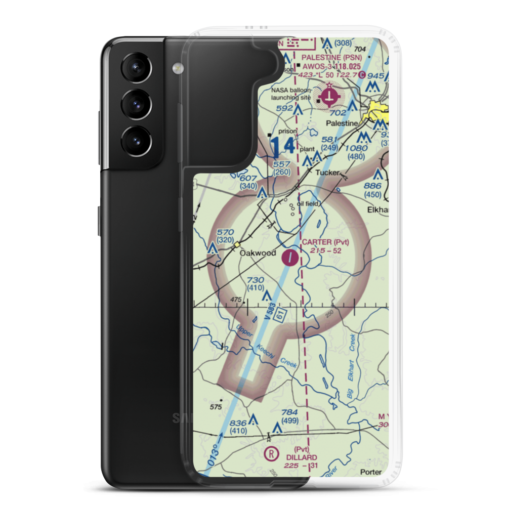 Carter Ranch Airport (89TS) VFR Sectional Samsung Case Samsung Galaxy S21 Plus model shown