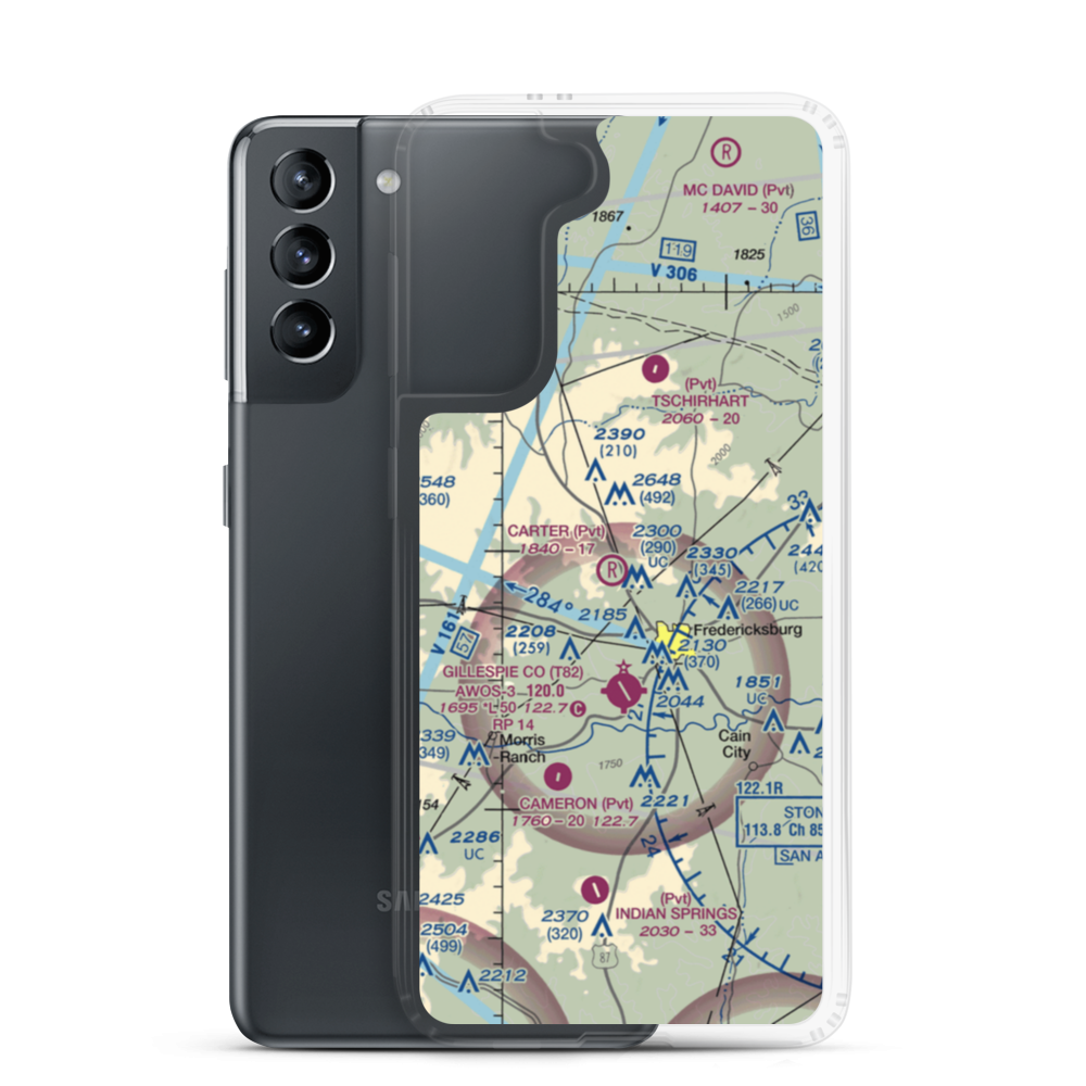 Carter Ranch STOLport (8TE7) VFR Sectional Samsung Case Samsung Galaxy S21 model shown