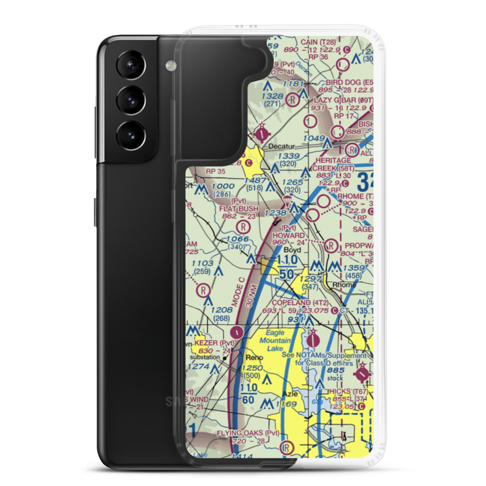 Carter-Norman Airport (TA87) VFR Sectional Samsung Case Samsung Galaxy S21 Plus model shown