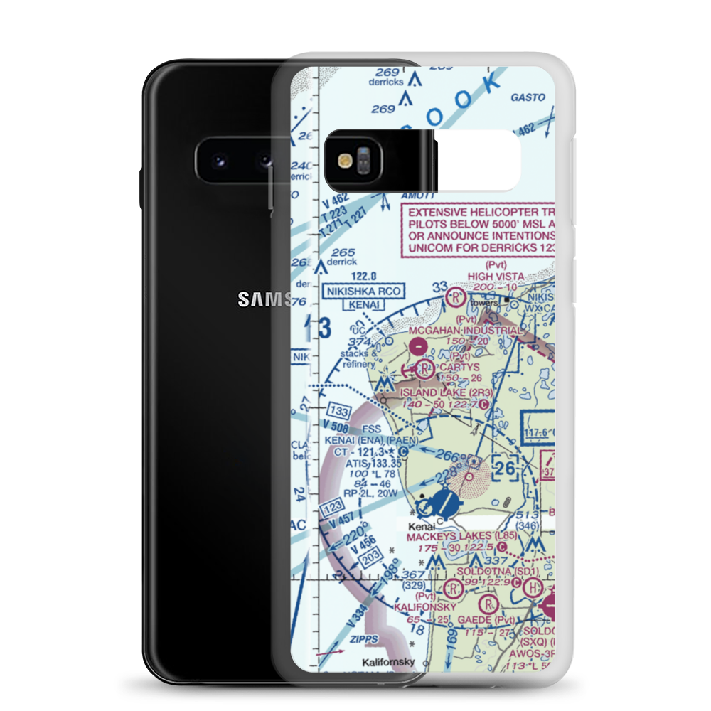 Carty's Airstrip (8AK2) VFR Sectional Samsung Case Samsung Galaxy S10 model shown