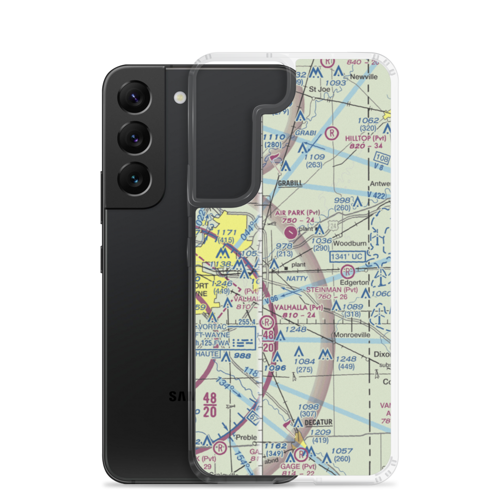 Casad Industrial Park Airport (56IN) VFR Sectional Samsung Case Samsung Galaxy S22 model shown