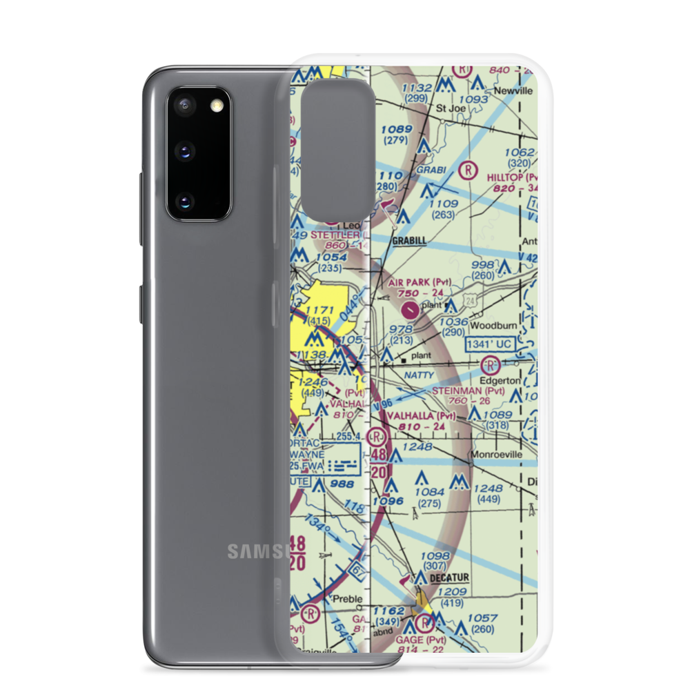 Casad Industrial Park Airport (56IN) VFR Sectional Samsung Case Samsung Galaxy S20 model shown