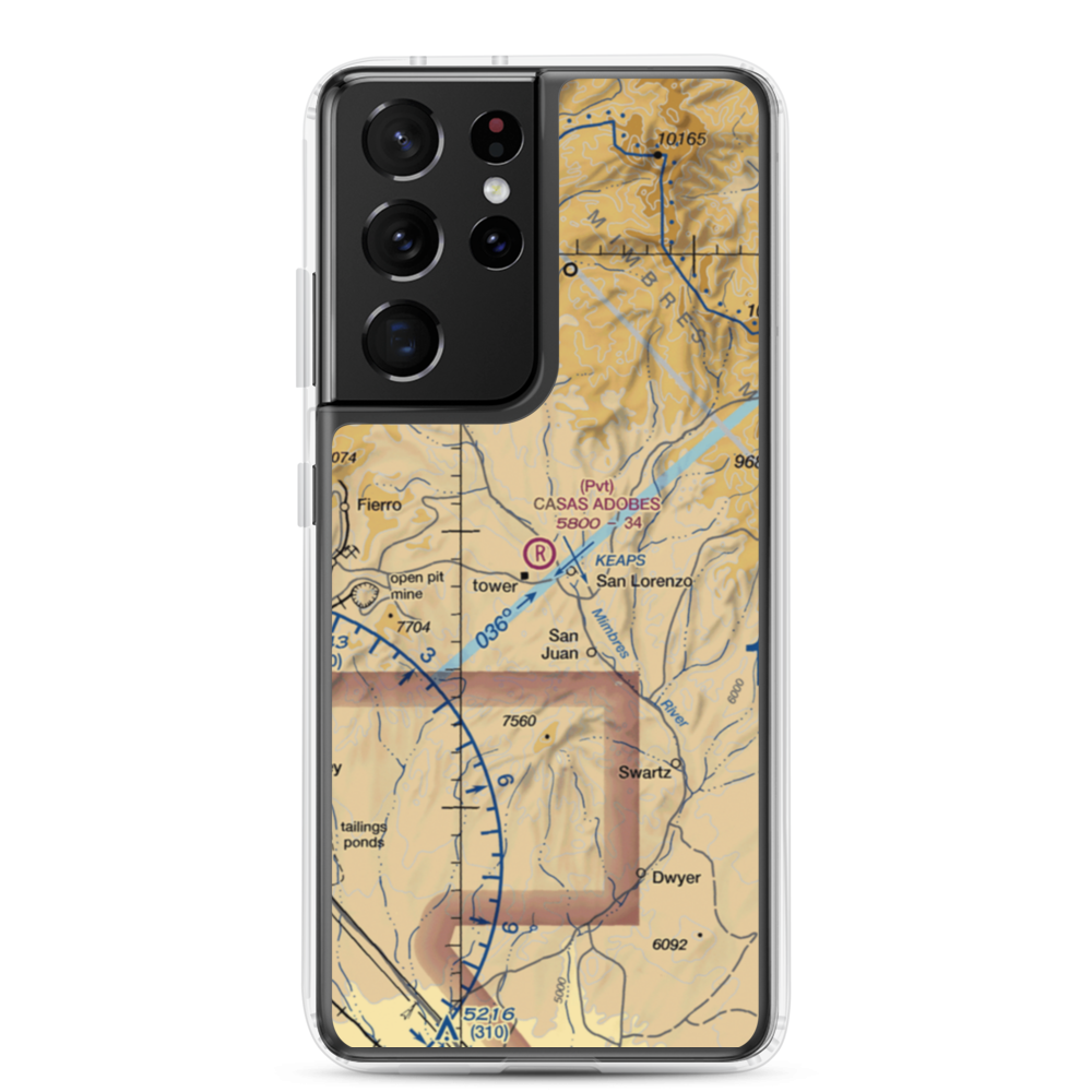 Casas Adobes Airpark (NM69) VFR Sectional Samsung Case Samsung Galaxy S21 Ultra model shown