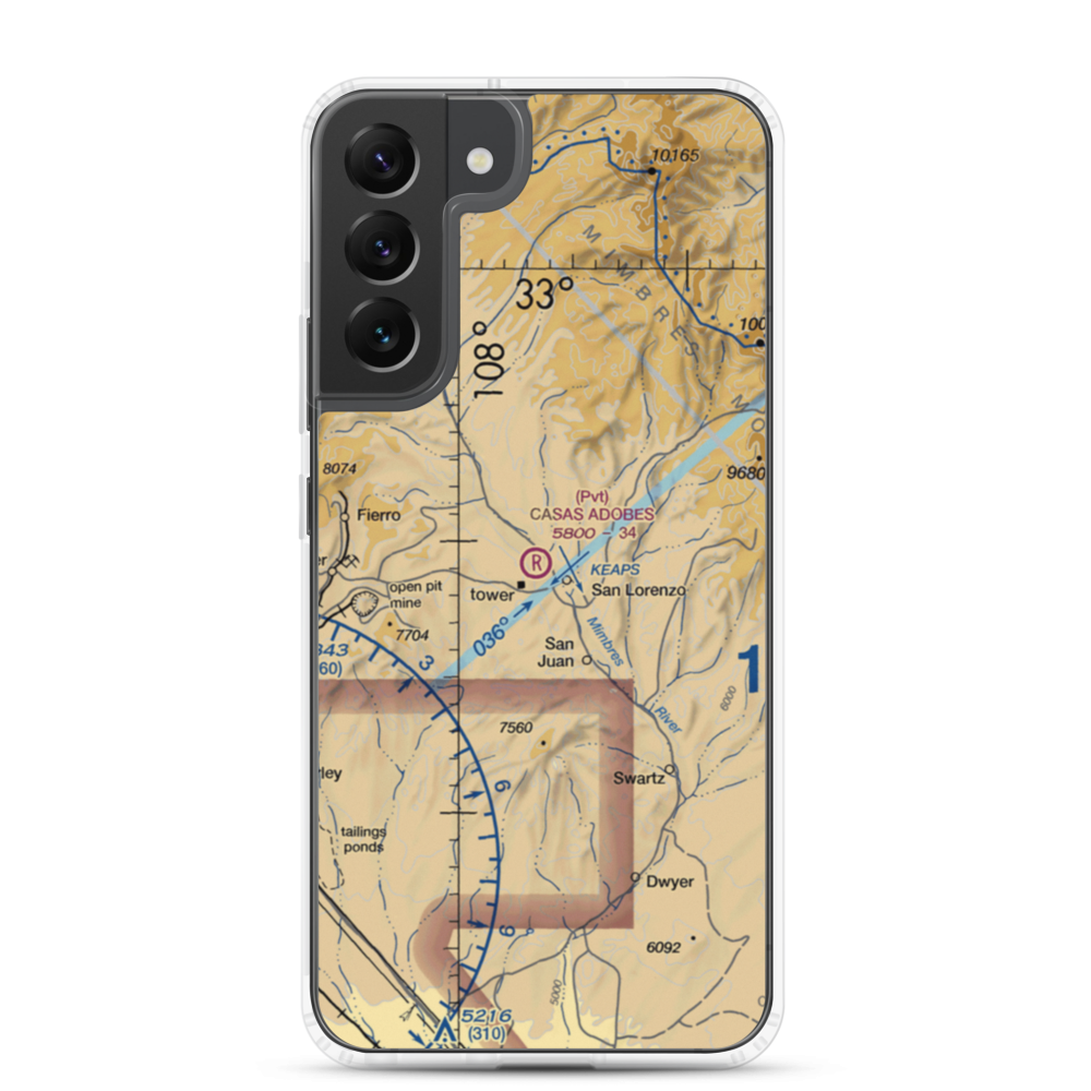 Casas Adobes Airpark (NM69) VFR Sectional Samsung Case Samsung Galaxy S22 Plus model shown