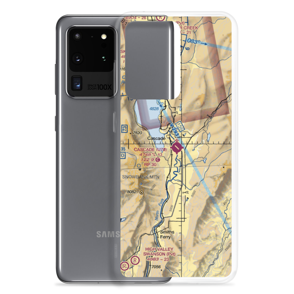 Cascade Airport (U70) VFR Sectional Samsung Case Samsung Galaxy S20 Ultra model shown
