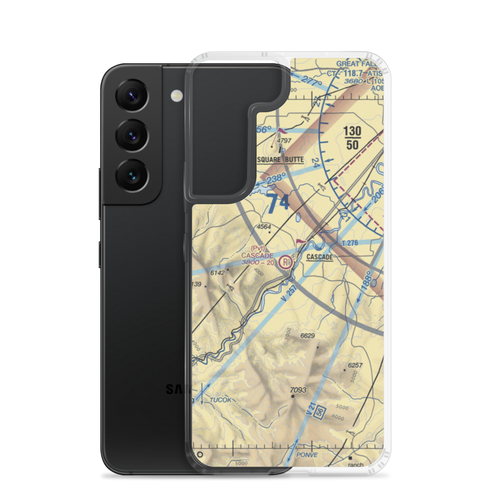 Cascade Field (3MT7) VFR Sectional Samsung Case Samsung Galaxy S22 model shown