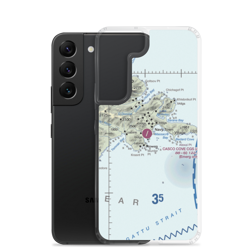 Casco Cove Coast Guard Station (ATU) VFR Sectional Samsung Case Samsung Galaxy S22 model shown