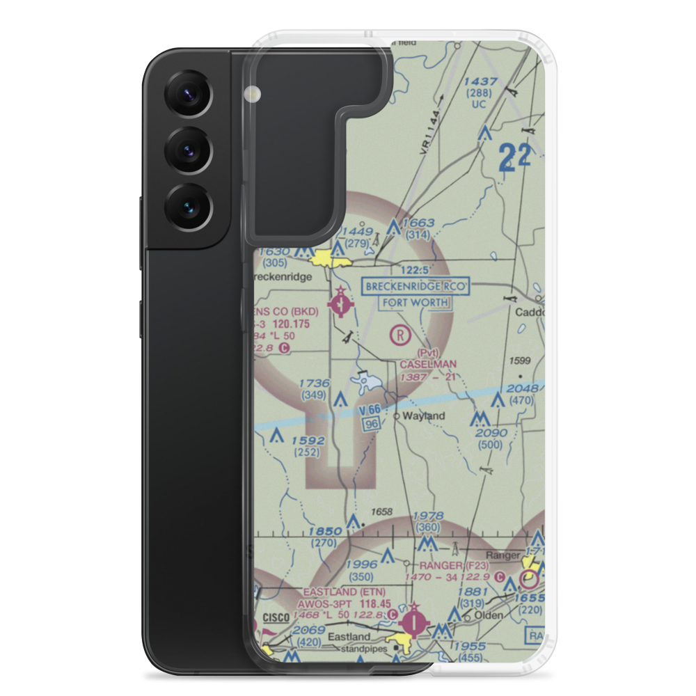 Caselman Ranch Airport (TE40) VFR Sectional Samsung Case Samsung Galaxy S22 Plus model shown