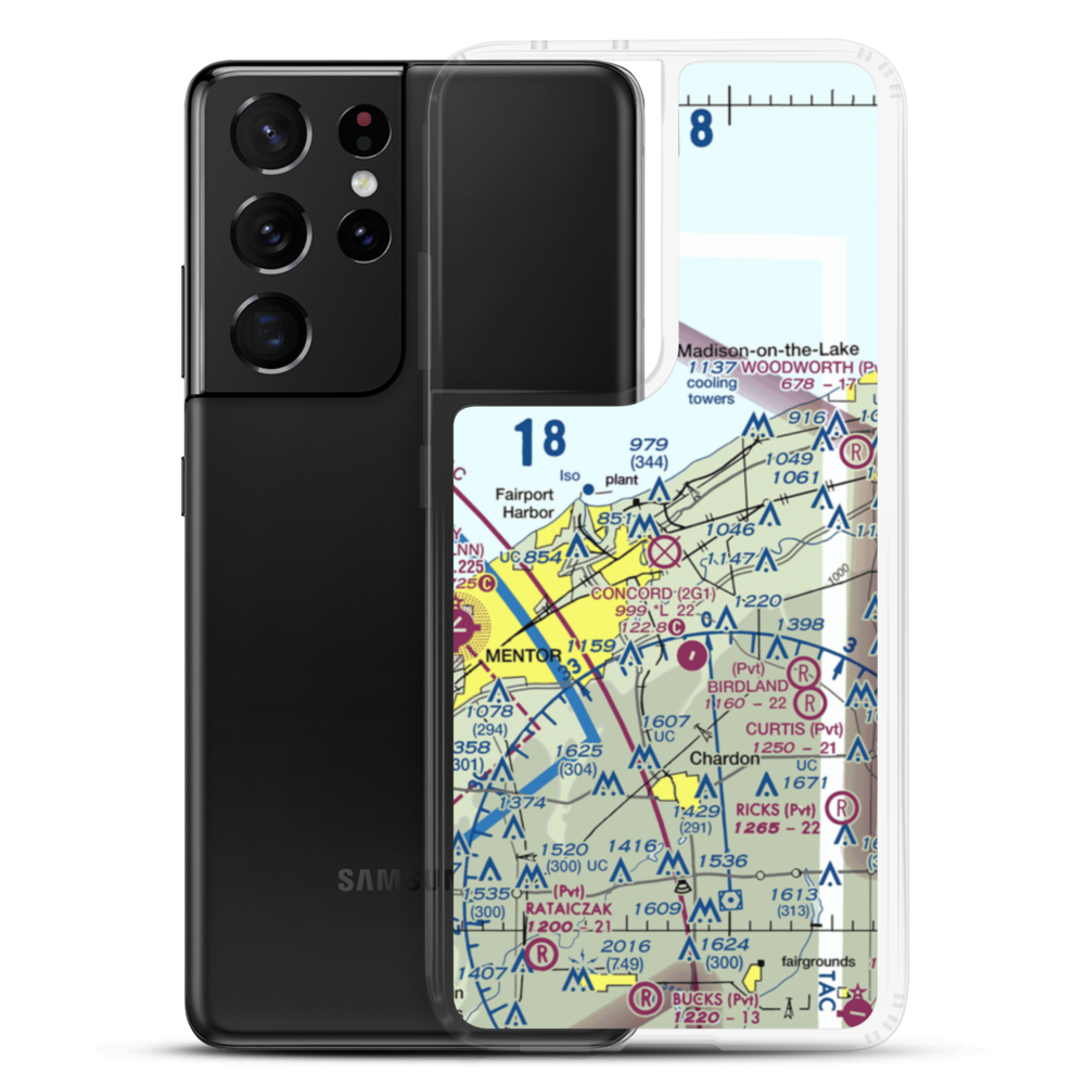 Casement Airport (PVZ) VFR Sectional Samsung Case Samsung Galaxy S21 Ultra model shown
