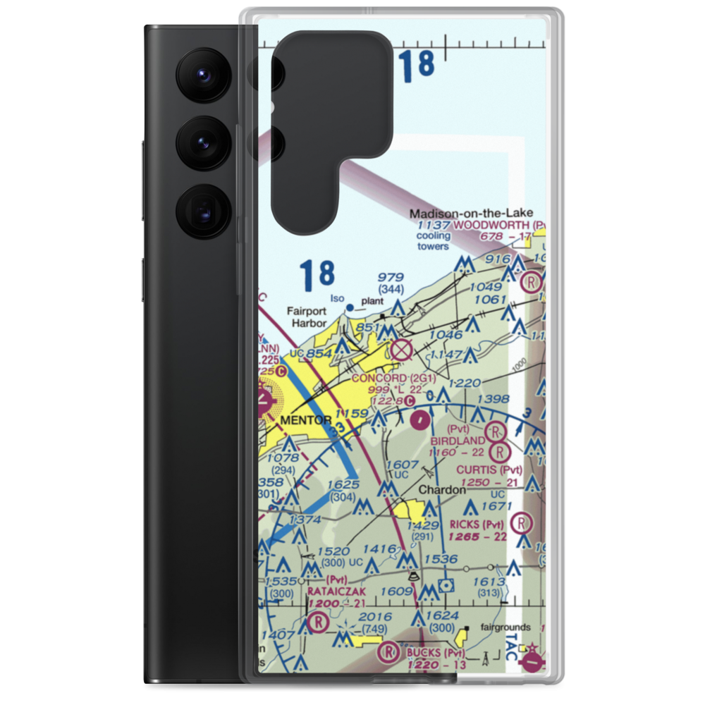 Casement Airport (PVZ) VFR Sectional Samsung Case Samsung Galaxy S22 Ultra model shown