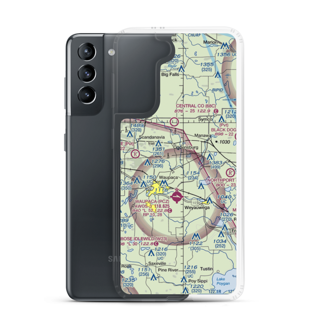 Casey Lake Airport (WS10) VFR Sectional Samsung Case Samsung Galaxy S21 model shown