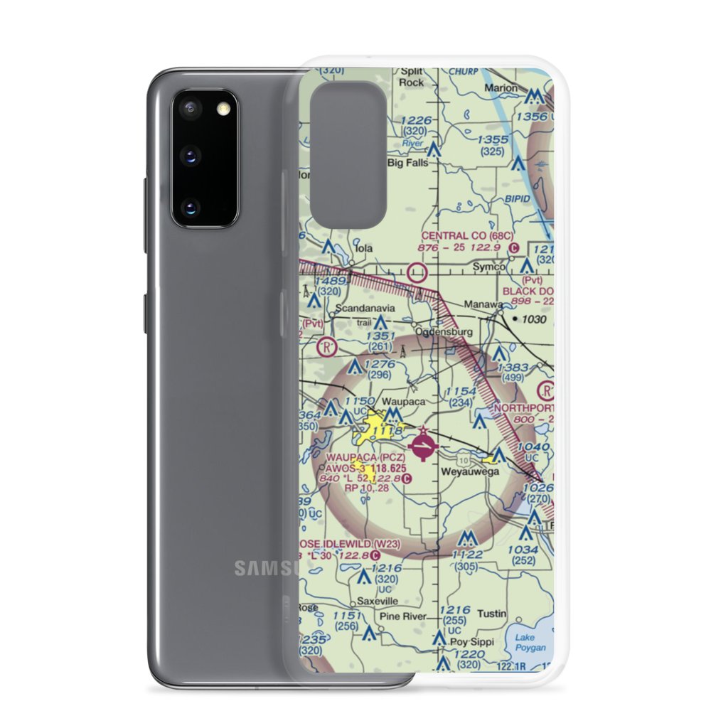 Casey Lake Airport (WS10) VFR Sectional Samsung Case Samsung Galaxy S20 model shown