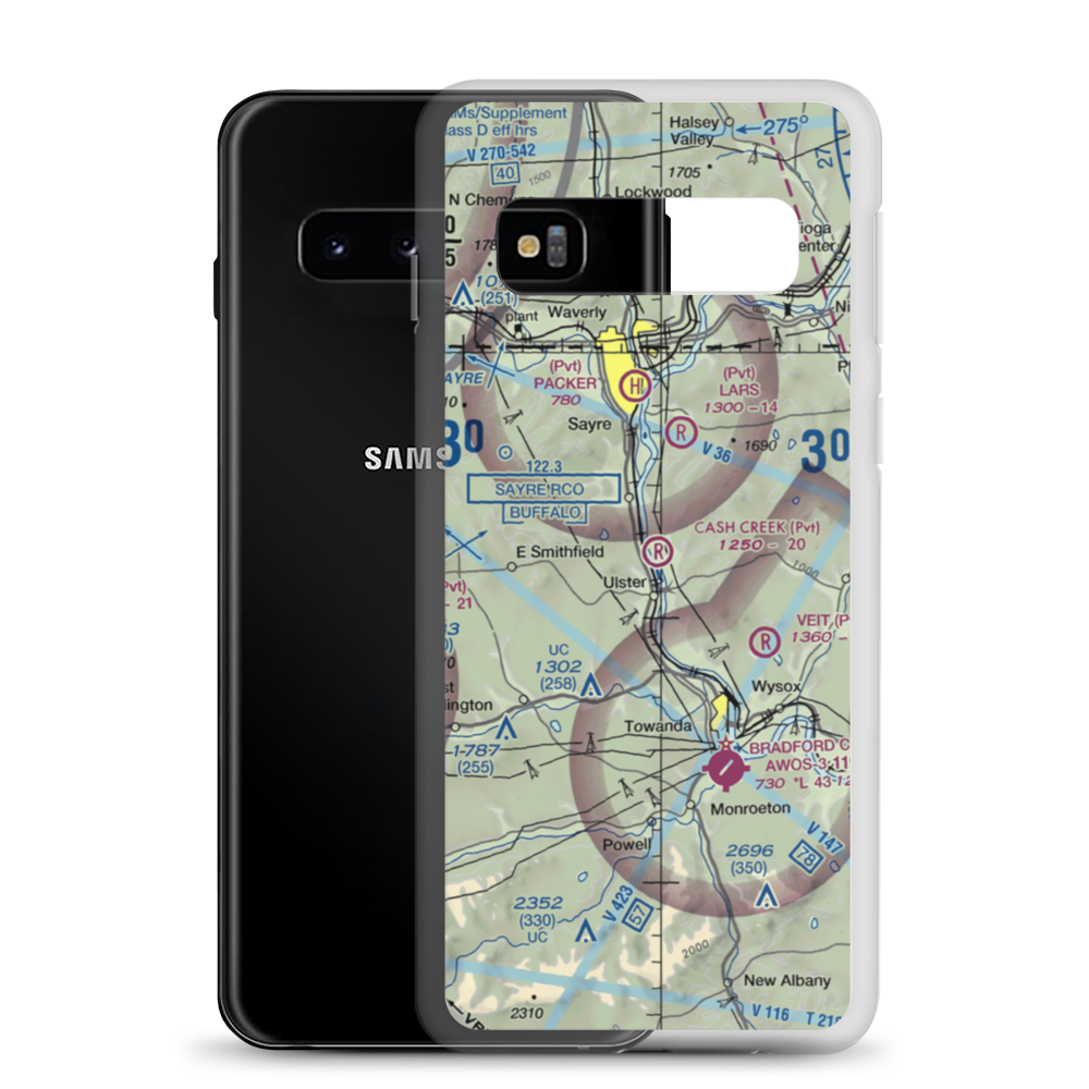 Cash Creek Airport (PN10) VFR Sectional Samsung Case Samsung Galaxy S10 model shown