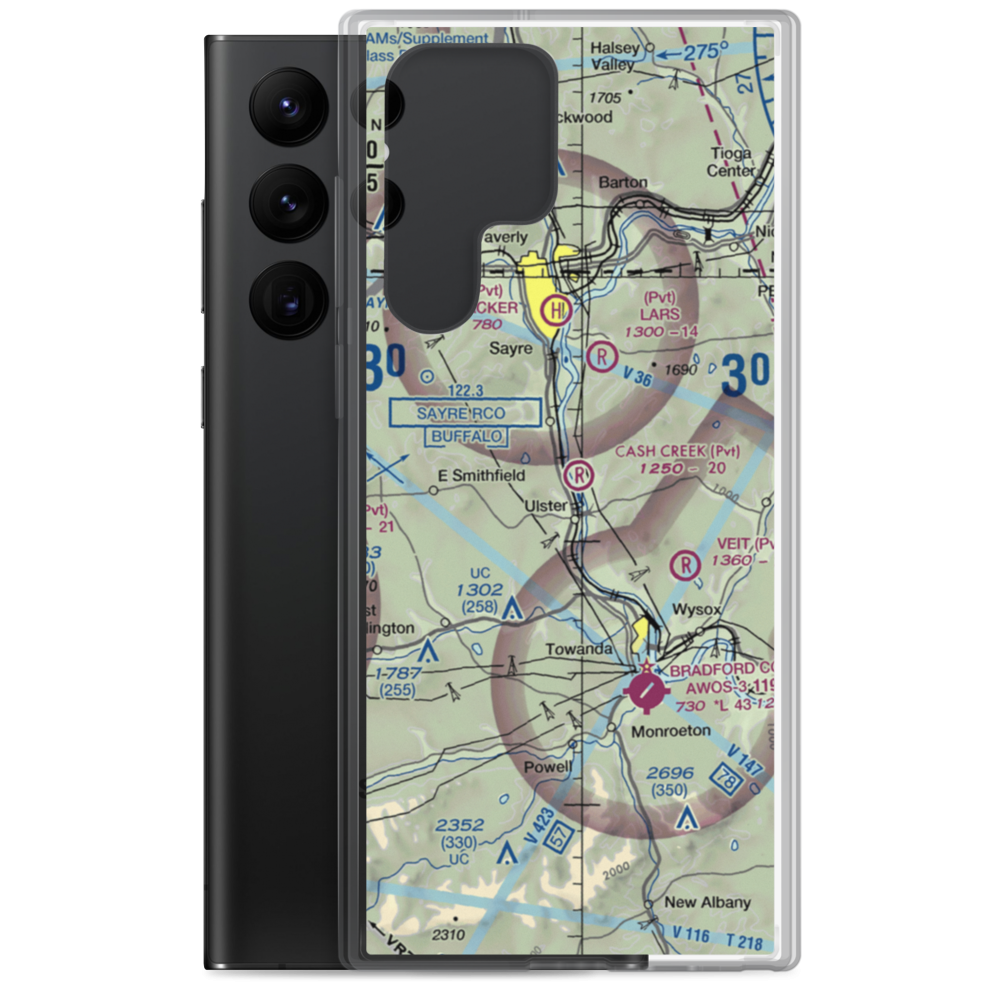 Cash Creek Airport (PN10) VFR Sectional Samsung Case Samsung Galaxy S22 Ultra model shown