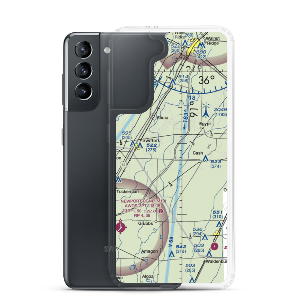 Cash field (CASH) VFR Sectional Samsung Case Samsung Galaxy S21 model shown