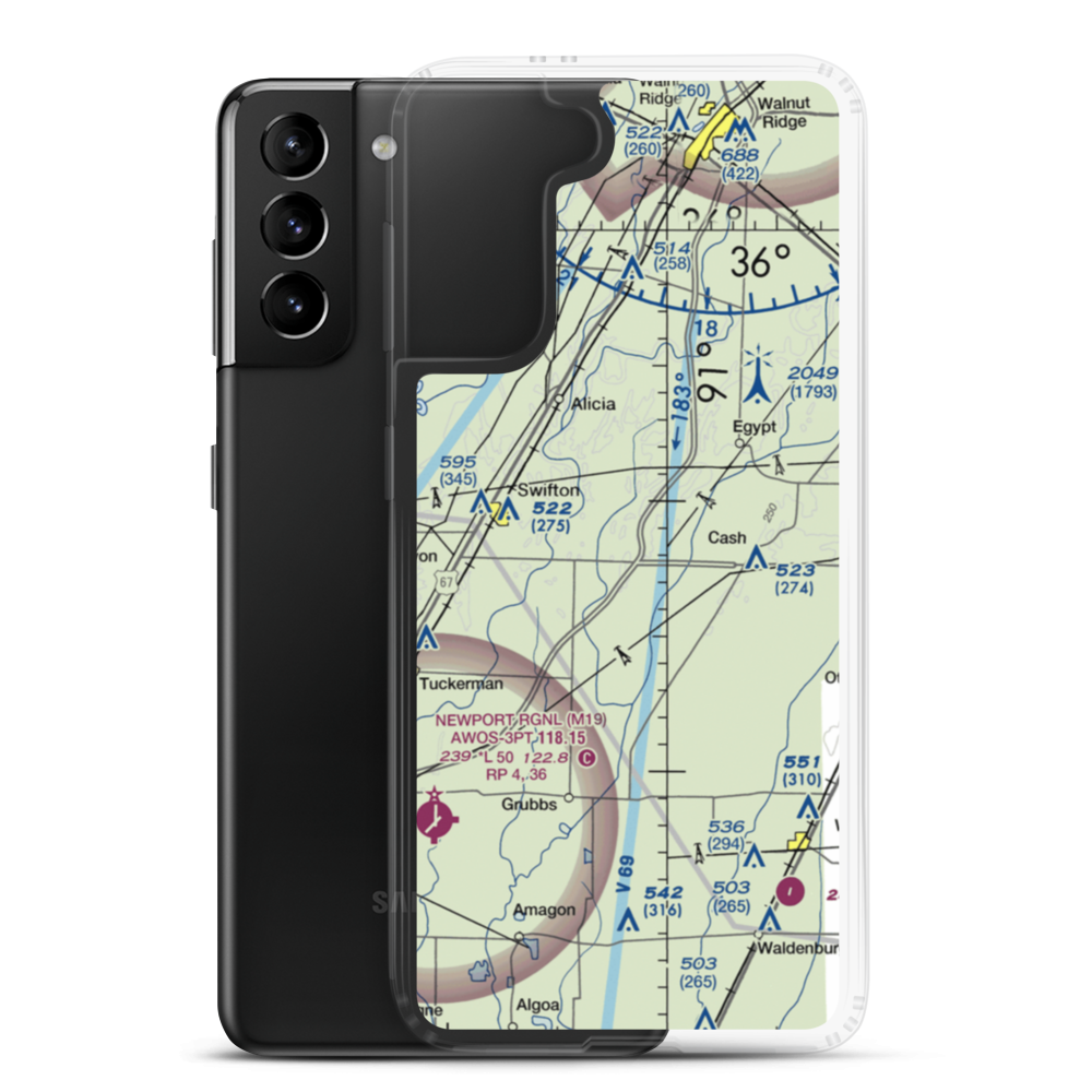 Cash field (CASH) VFR Sectional Samsung Case Samsung Galaxy S21 Plus model shown