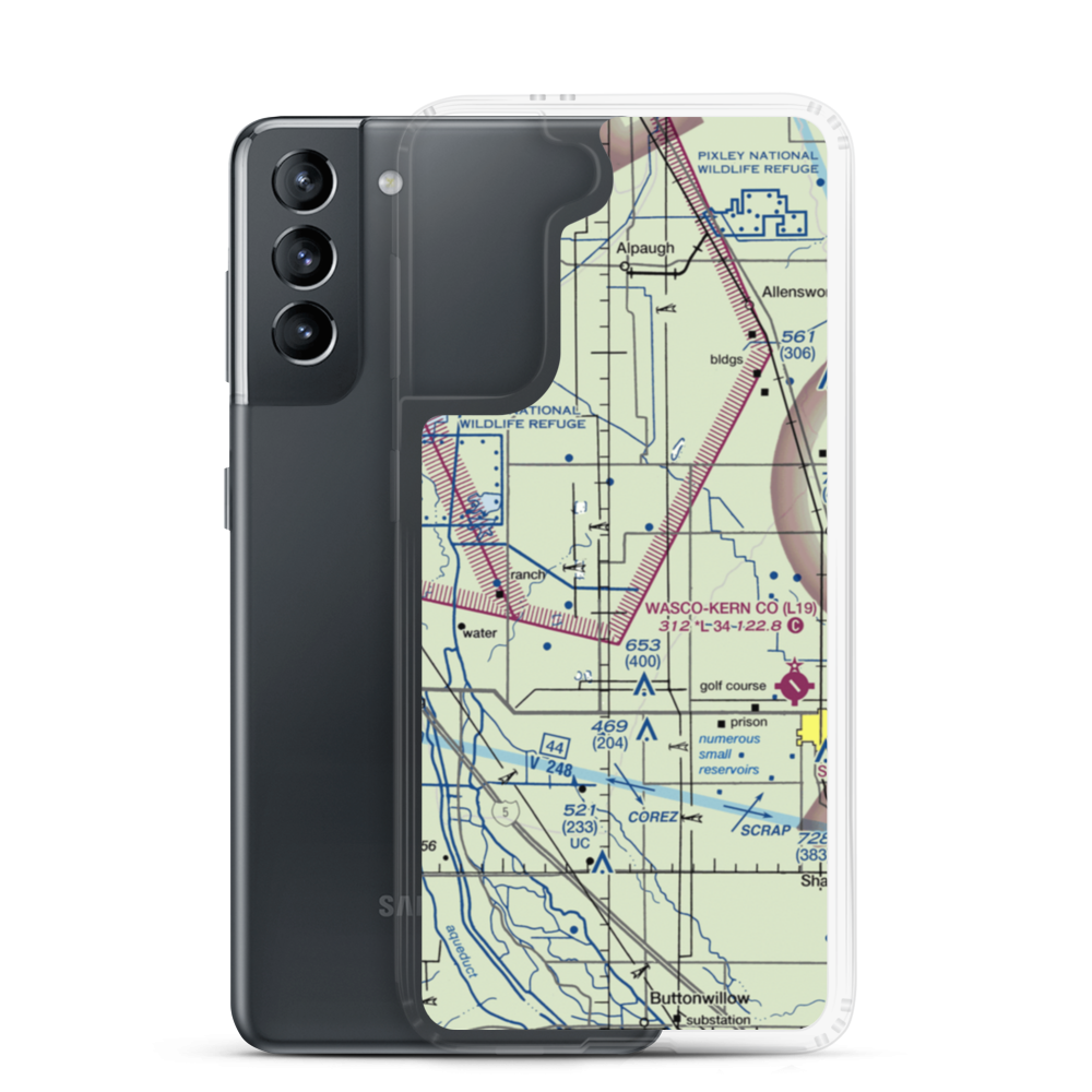 Cashen Airport (38CA) VFR Sectional Samsung Case Samsung Galaxy S21 model shown