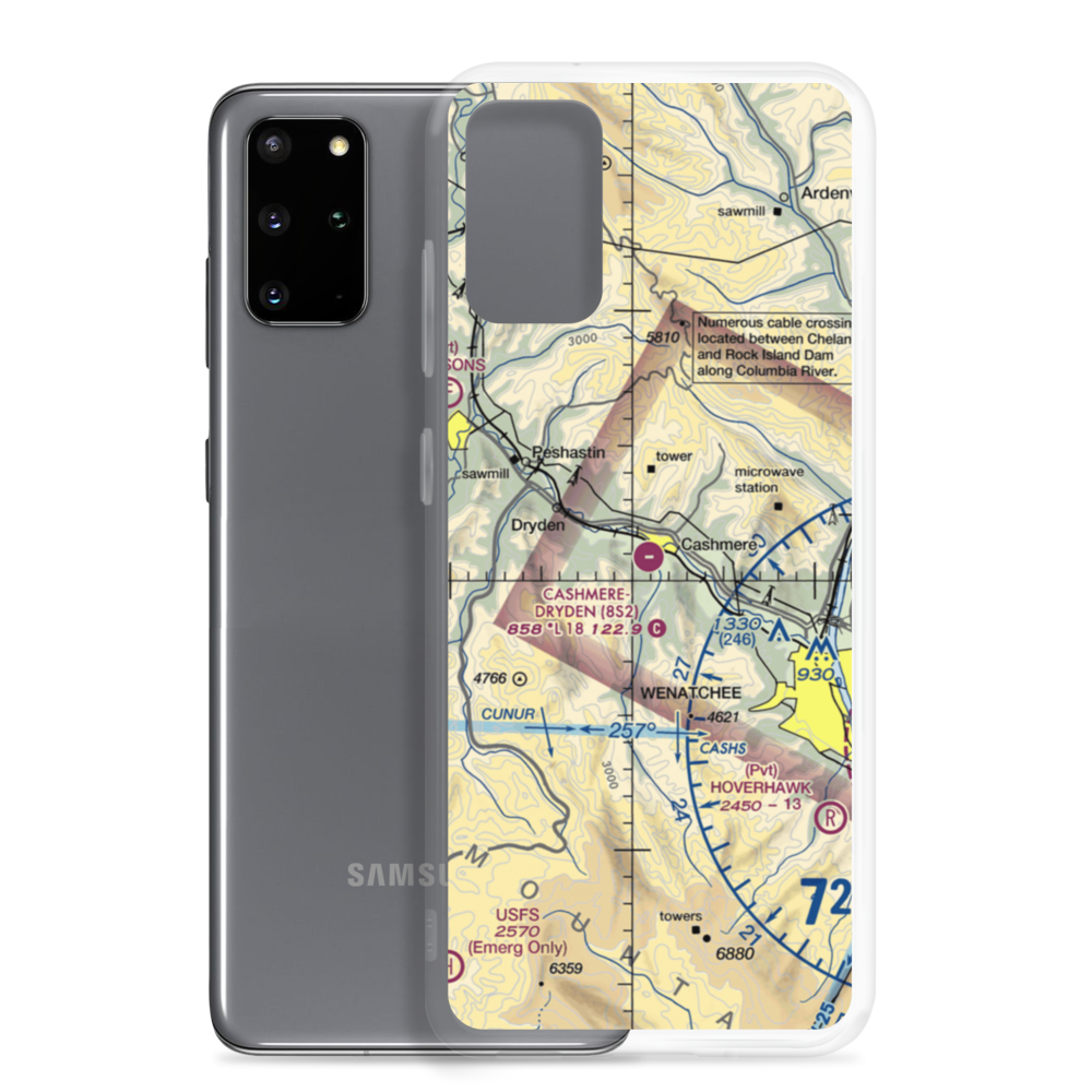 Cashmere-Dryden Airport (8S2) VFR Sectional Samsung Case Samsung Galaxy S20 Plus model shown