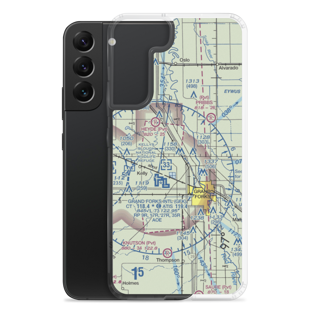 Casslindan Airport (2ND3) VFR Sectional Samsung Case Samsung Galaxy S22 Plus model shown