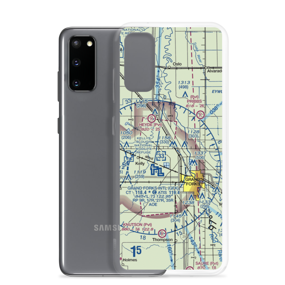 Casslindan Airport (2ND3) VFR Sectional Samsung Case Samsung Galaxy S20 model shown