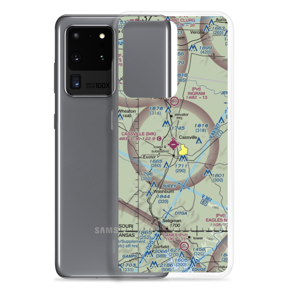 Cassville Municipal Airport (94K) VFR Sectional Samsung Case Samsung Galaxy S20 Ultra model shown