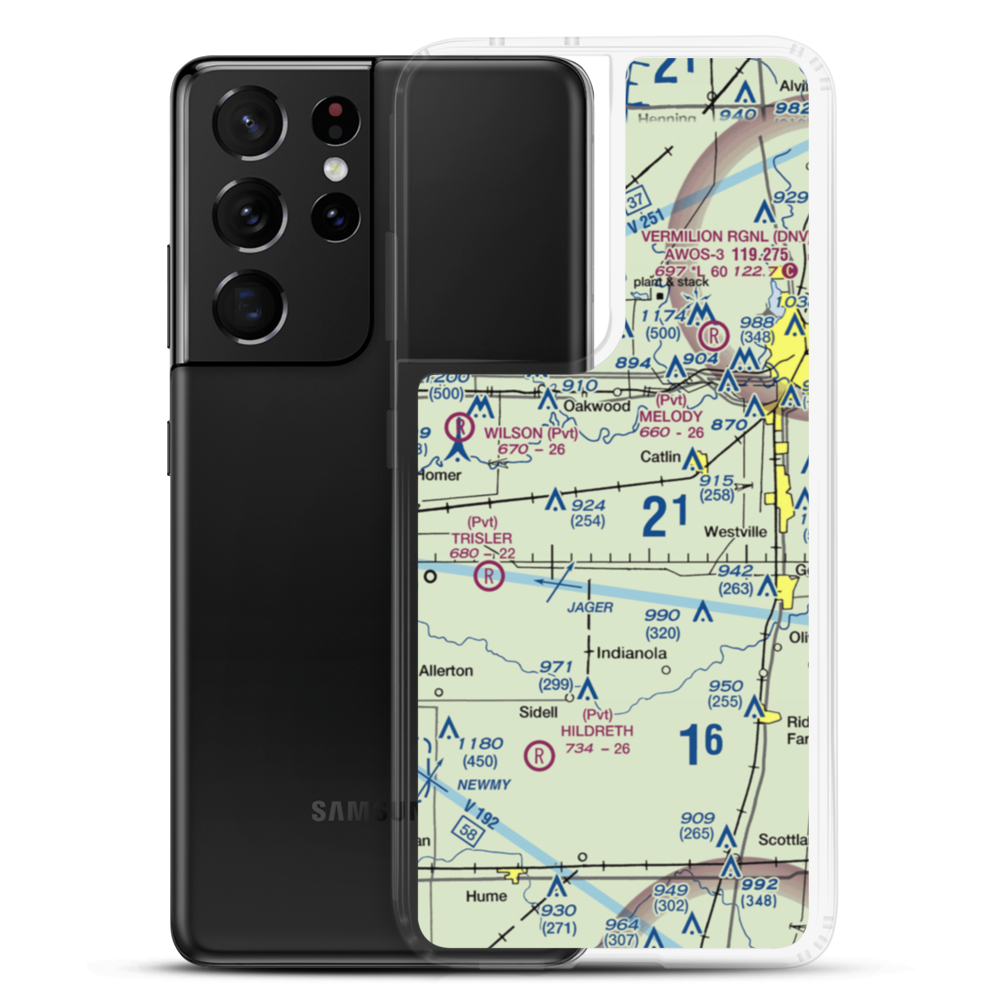 Cast Airport (5IS7) VFR Sectional Samsung Case Samsung Galaxy S21 Ultra model shown