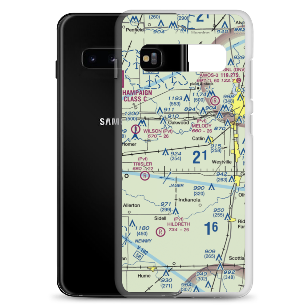 Cast Airport (5IS7) VFR Sectional Samsung Case Samsung Galaxy S10+ model shown