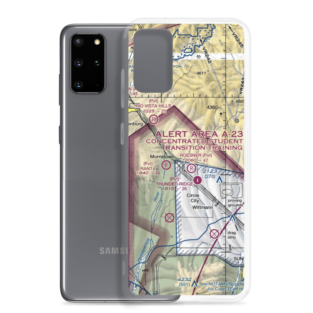 Castle Well Airport (0AZ5) VFR Sectional Samsung Case Samsung Galaxy S20 Plus model shown