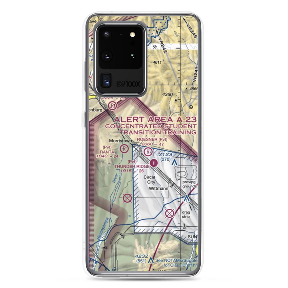 Castle Well Airport (0AZ5) VFR Sectional Samsung Case Samsung Galaxy S20 Ultra model shown