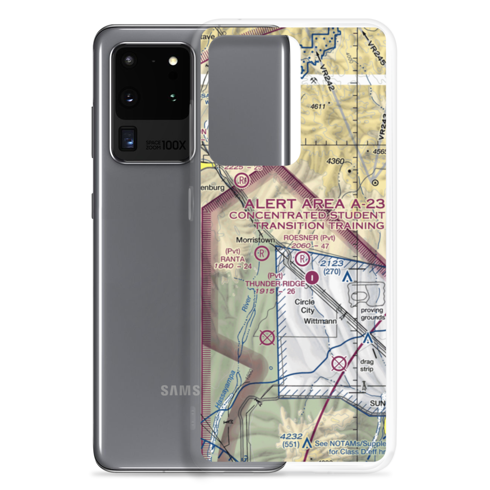 Castle Well Airport (0AZ5) VFR Sectional Samsung Case Samsung Galaxy S20 Ultra model shown