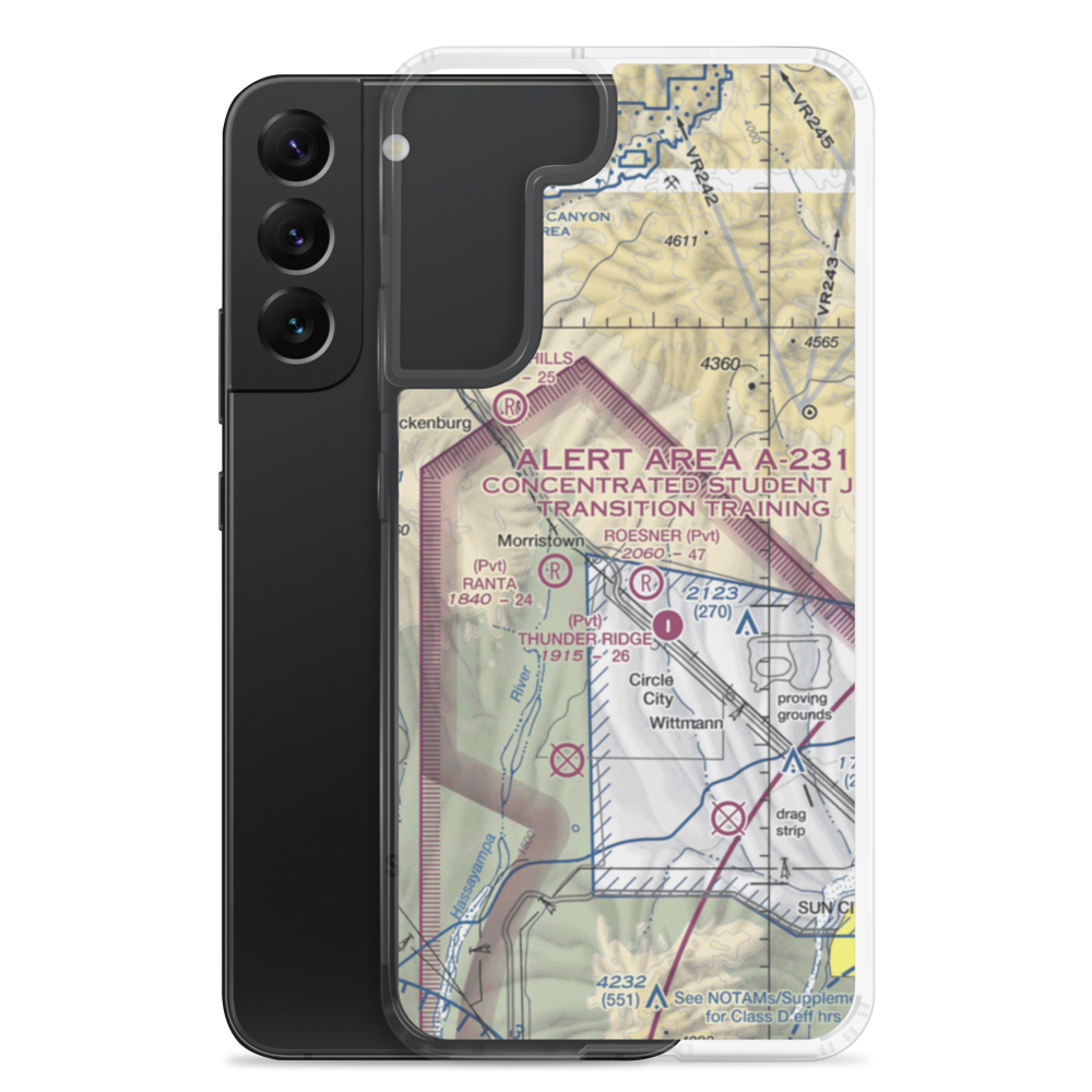 Castle Well Airport (0AZ5) VFR Sectional Samsung Case Samsung Galaxy S22 Plus model shown