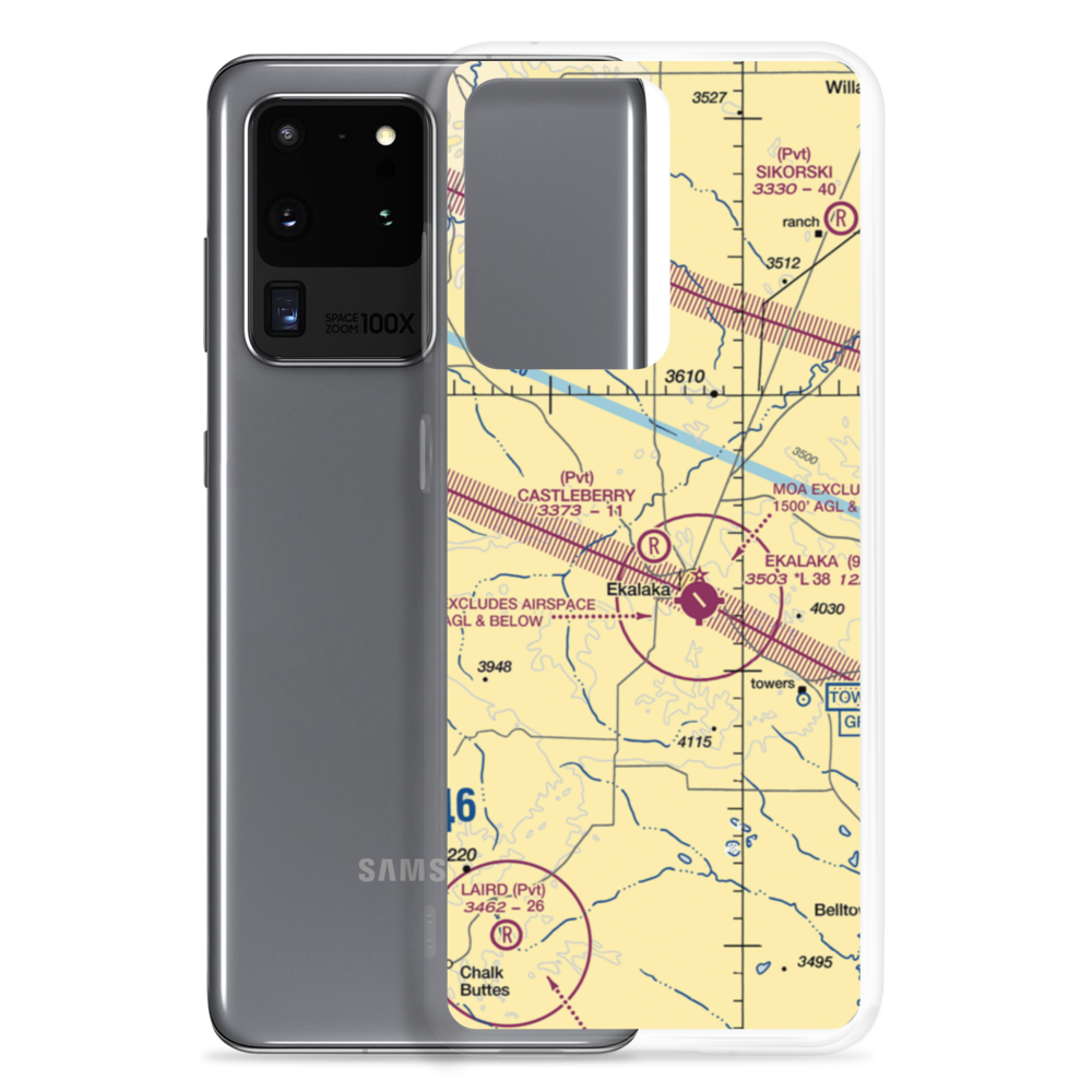 Castleberry Airport (MT45) VFR Sectional Samsung Case Samsung Galaxy S20 Ultra model shown