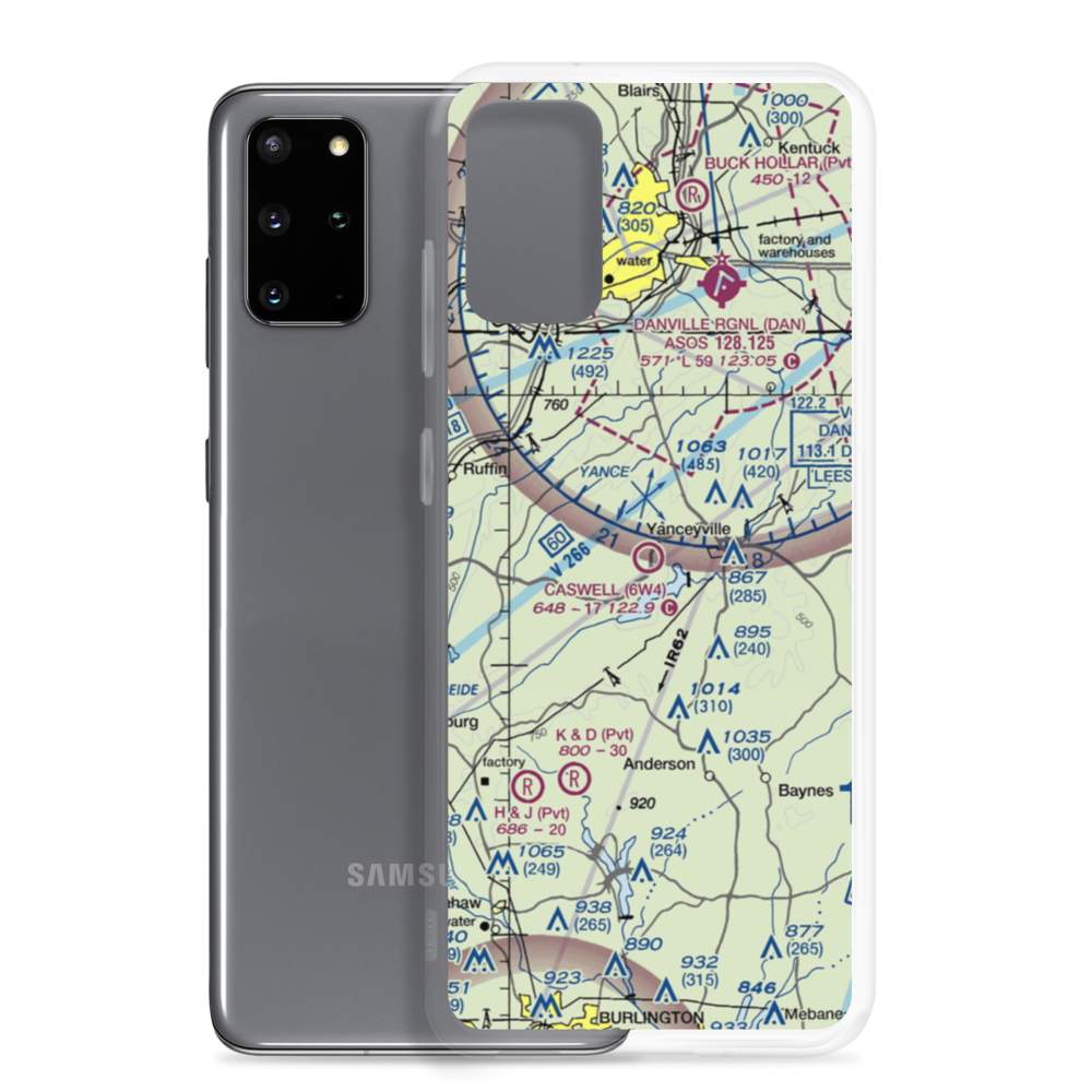 Caswell Airport (6W4) VFR Sectional Samsung Case Samsung Galaxy S20 Plus model shown