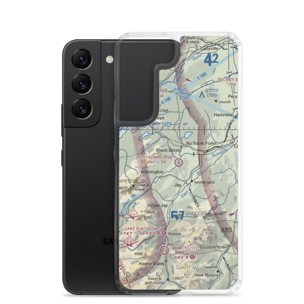Catalano Airfield (1NK6) VFR Sectional Samsung Case Samsung Galaxy S22 model shown