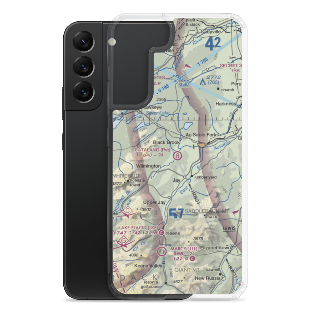 Catalano Airfield (1NK6) VFR Sectional Samsung Case Samsung Galaxy S22 Plus model shown