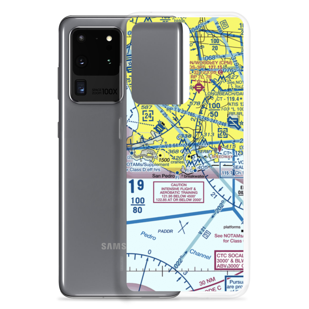 Catalina Air-Sea Terminal Heliport (SPQ) VFR Sectional Samsung Case Samsung Galaxy S20 Ultra model shown