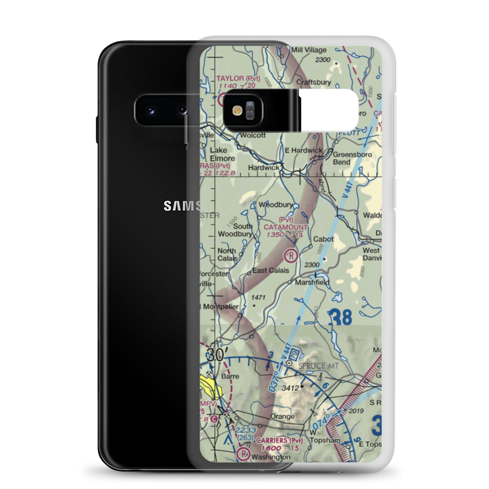 Catamount Airfield (VT62) VFR Sectional Samsung Case Samsung Galaxy S10 model shown