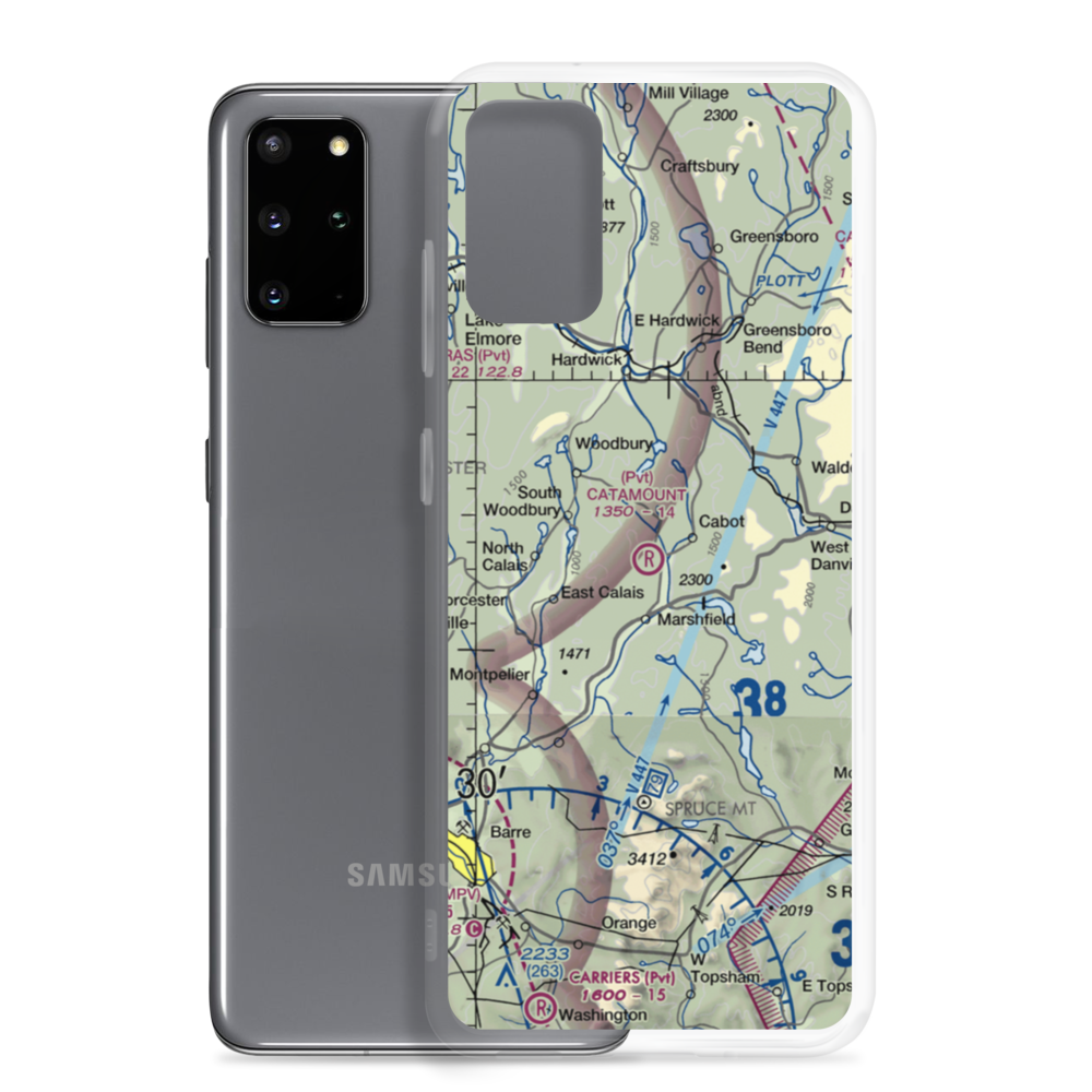 Catamount Airfield (VT62) VFR Sectional Samsung Case Samsung Galaxy S20 Plus model shown