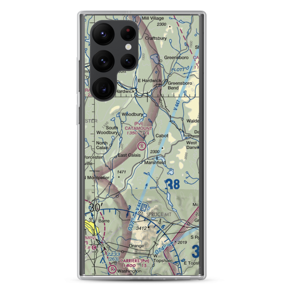 Catamount Airfield (VT62) VFR Sectional Samsung Case Samsung Galaxy S22 Ultra model shown