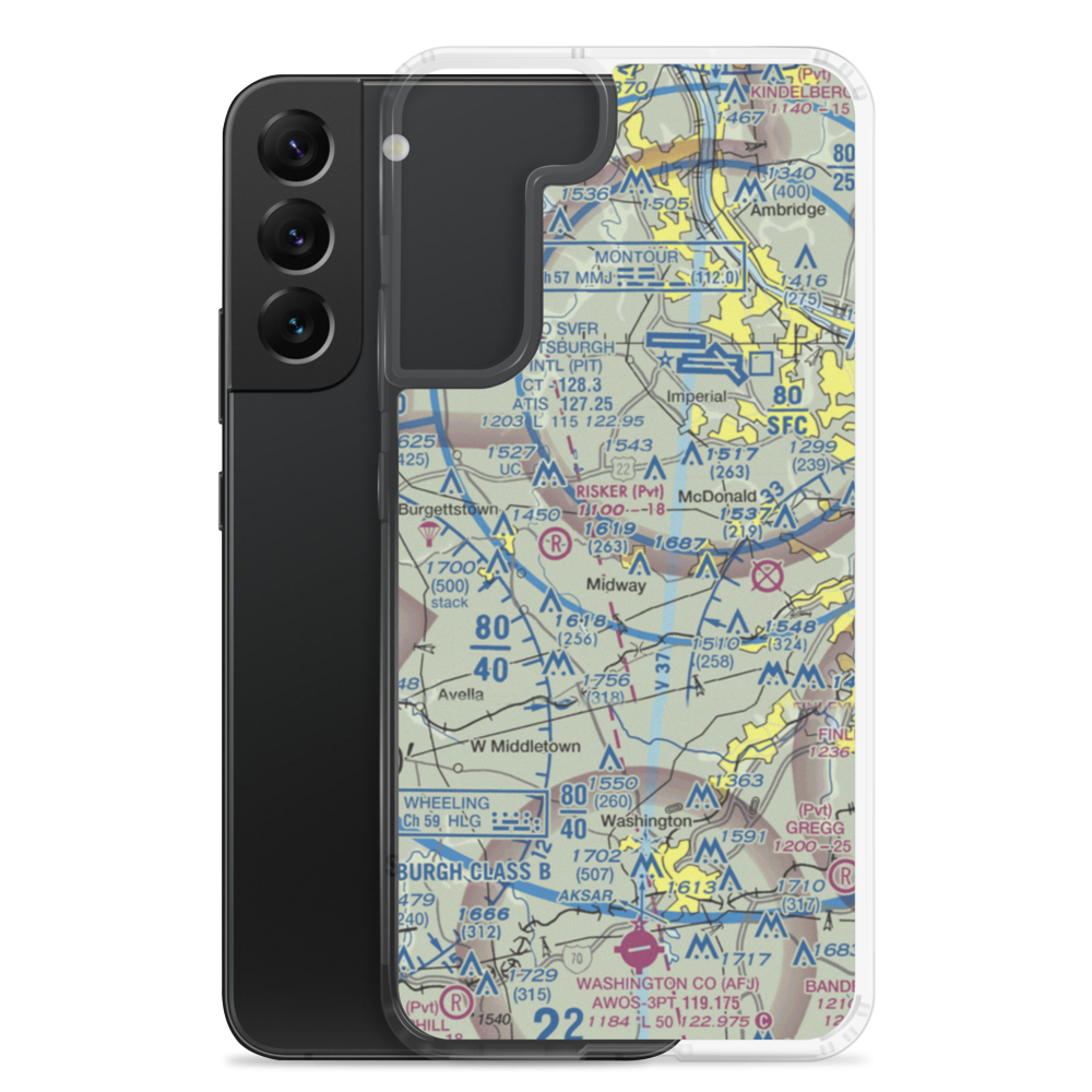 Cataney Airport (PN62) VFR Sectional Samsung Case Samsung Galaxy S22 Plus model shown